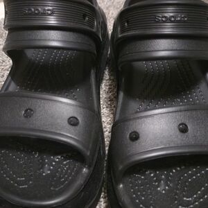 Crocs Black Mega Crush Slide Sandals